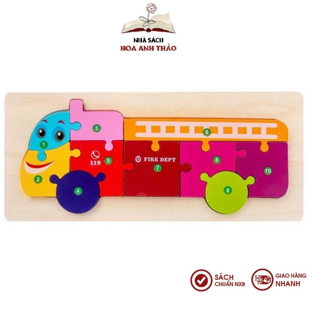 Đồ chơi tranh ghép nối 10 số - ghép tương ứng số 1-10 cho bé