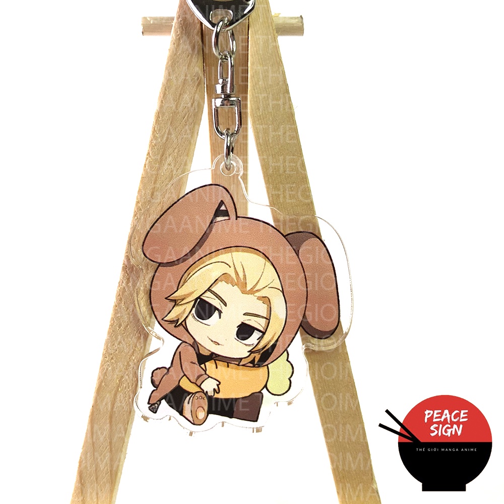 Móc khóa in hình TOKYO REVENGERS ver TAI THỎ Kịch Trường Của Takemichi anime chibi Mica trong acrylic