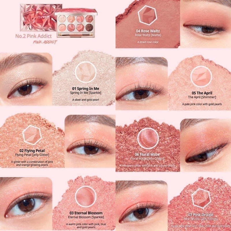 Bảng mắt Clio Prism Air Eye Palette Màu Pink Addict