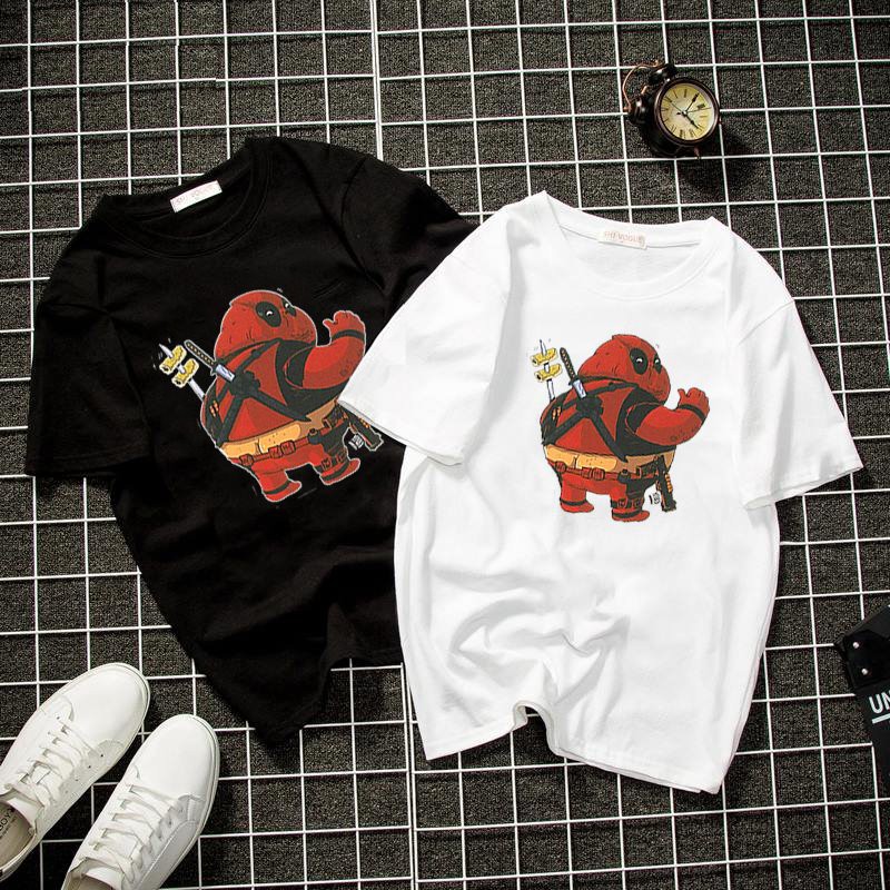 Áo thun unisex form rộng deadpool mập dễ thương Hàn Quốc vải dày mịn 2019T2055