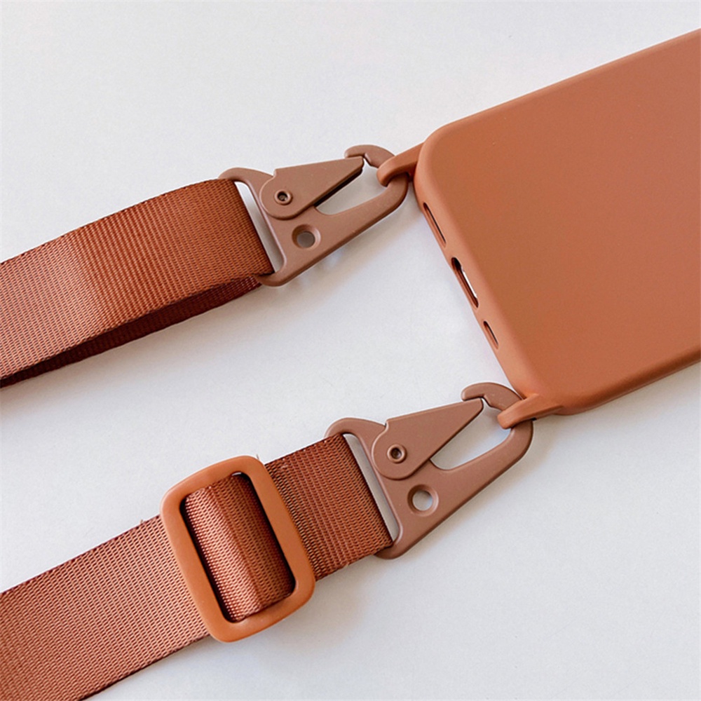 Ốp Điện Thoại Silicon Có Dây Đeo Chéo Cho iPhone 13 12 11 Pro Max XS XR X 8 7 PLUS SE