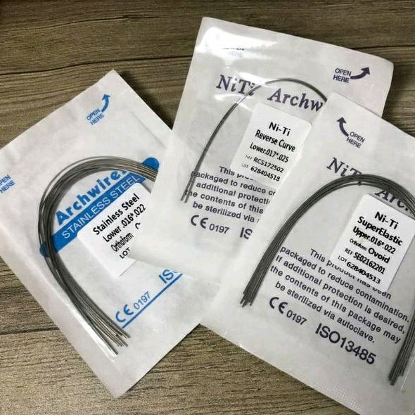 10 SỢI DÂY CUNG CHỈNH NHA - DÂY CUNG NIỀNG RĂNG NHA KHOA NITI,SS