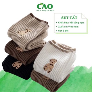 Set 6 đôi tất lửng hình gấu hot hit