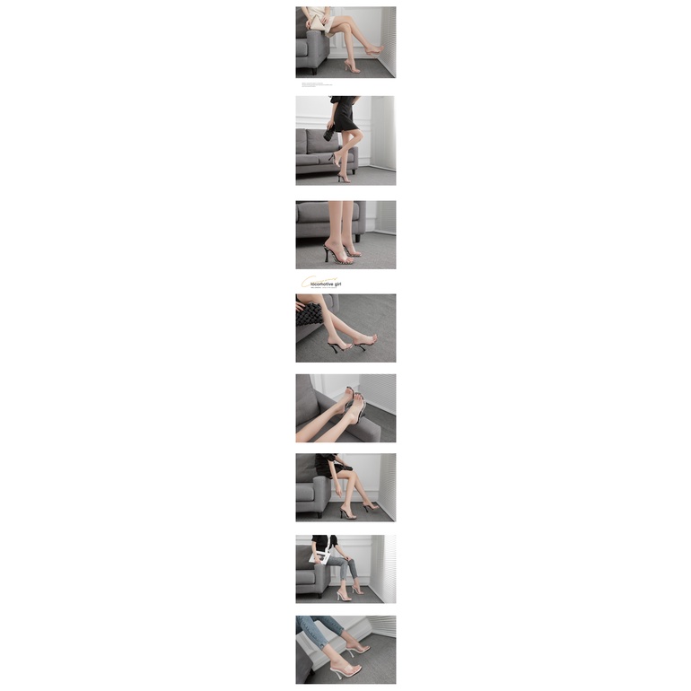 Giày Cao Gót Mũi Vuông Họa Tiết Da Ngựa Vằn Trong Suốt Thời Trang Cho Nữ Size 35-42 4.53 Inch