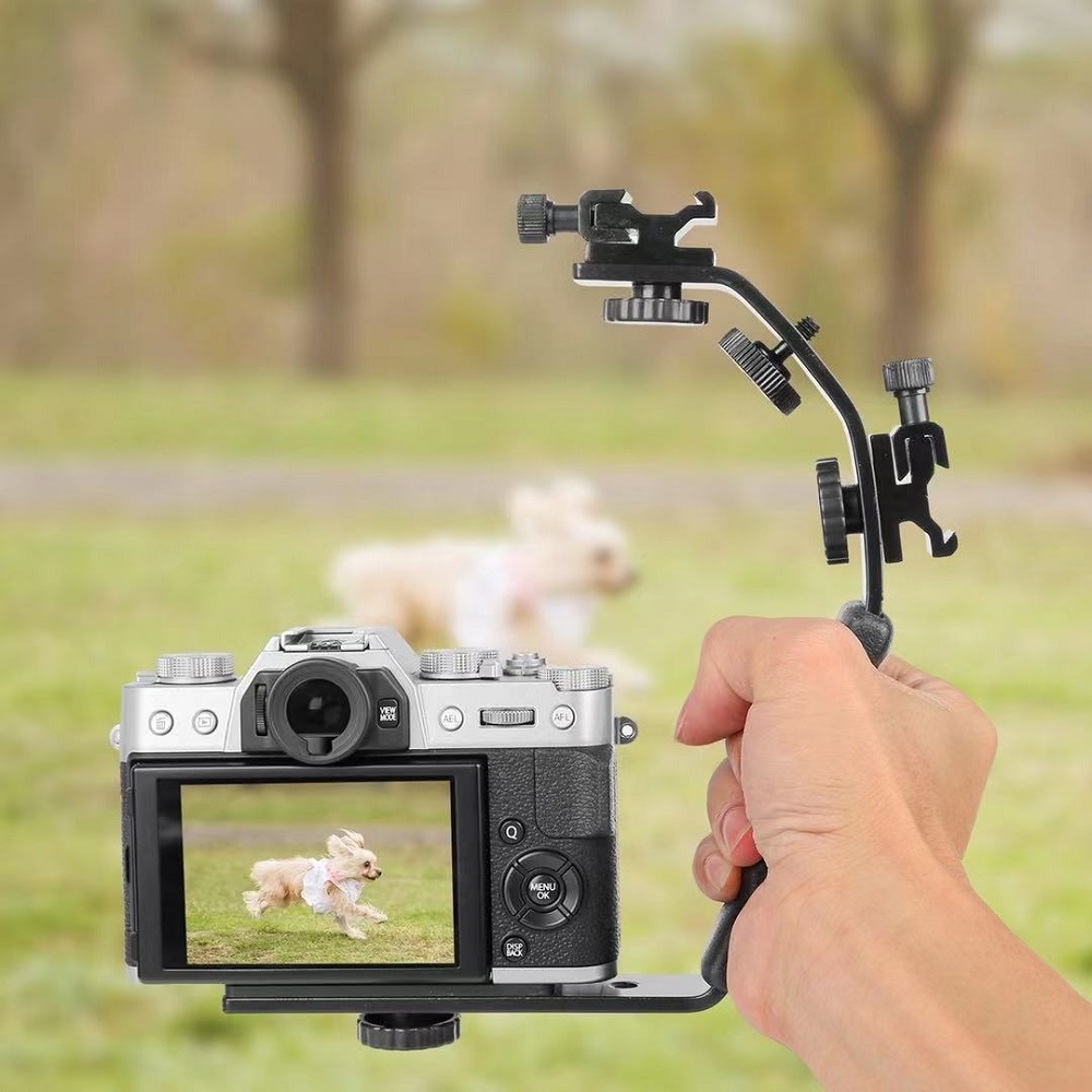Giá Đỡ Chữ L Kèm 2 Ngàm Gắn Cho Tay Cầm Chống Rung Máy Ảnh | BigBuy360 - bigbuy360.vn