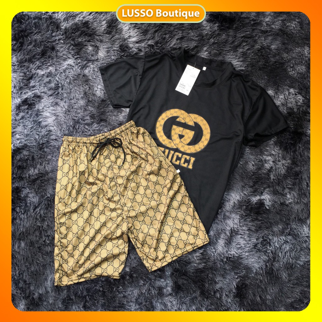 [FREE SHIP] Đồ bộ Nam, bộ quần áo nam mùa hè GC Nâu in 3D in 2 mặt, hàng có BIGSIZE - LUSSO Boutique | BigBuy360 - bigbuy360.vn