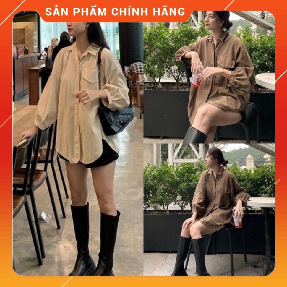 Áo Sơ Mi Nữ Ulzzang Đuôi Tôm Tay Bo dưới 65kg - Áo Somi Nữ Dài Tay 2 Màu F025 AMI3