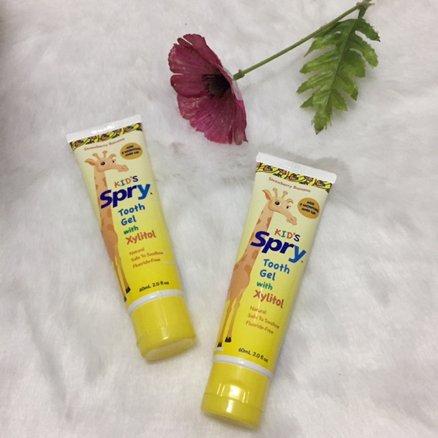 Kem đánh răng Kid’s Spry 60ml - dâu chuối - Mỹ