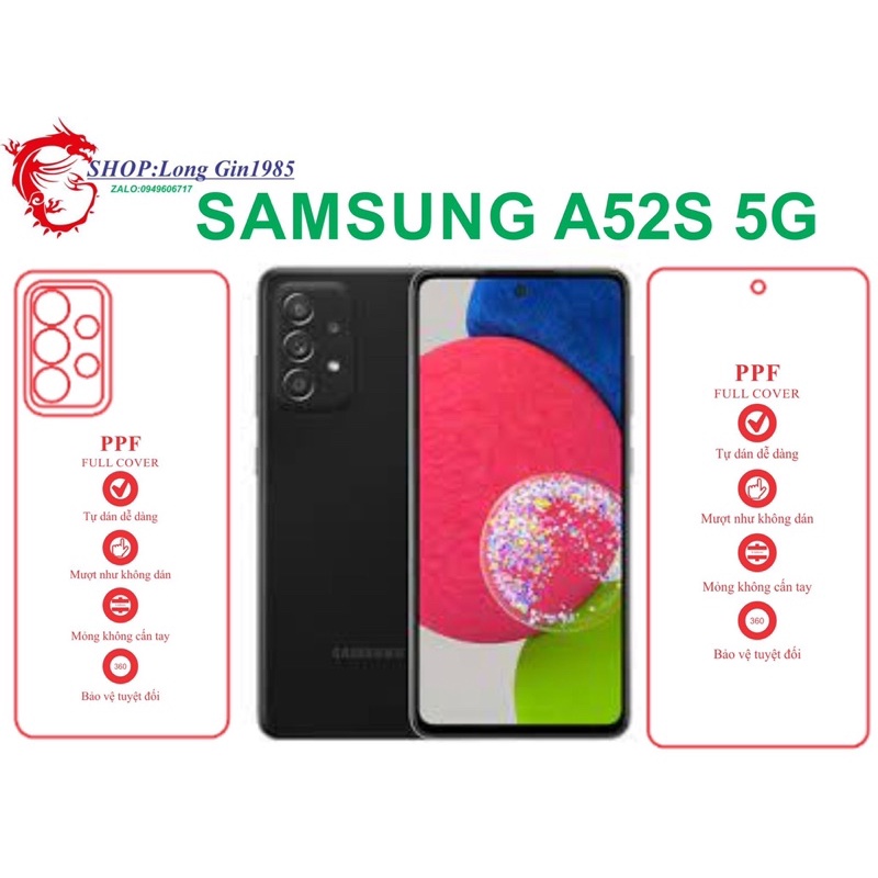 Samsung A52S 5G miếng dán trong Ppf mặt sau và mặt trước chống va đập chống trầy xước