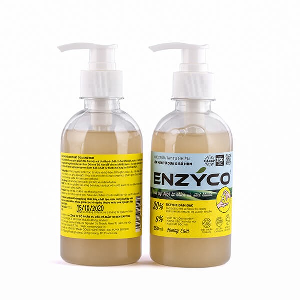 Nước Rửa Tay Sinh Học ENZYCO Sạch Khuẩn 90% Enzyme Dứa và Bồ hòn 250ML 손 세정제 Handwashing liquid