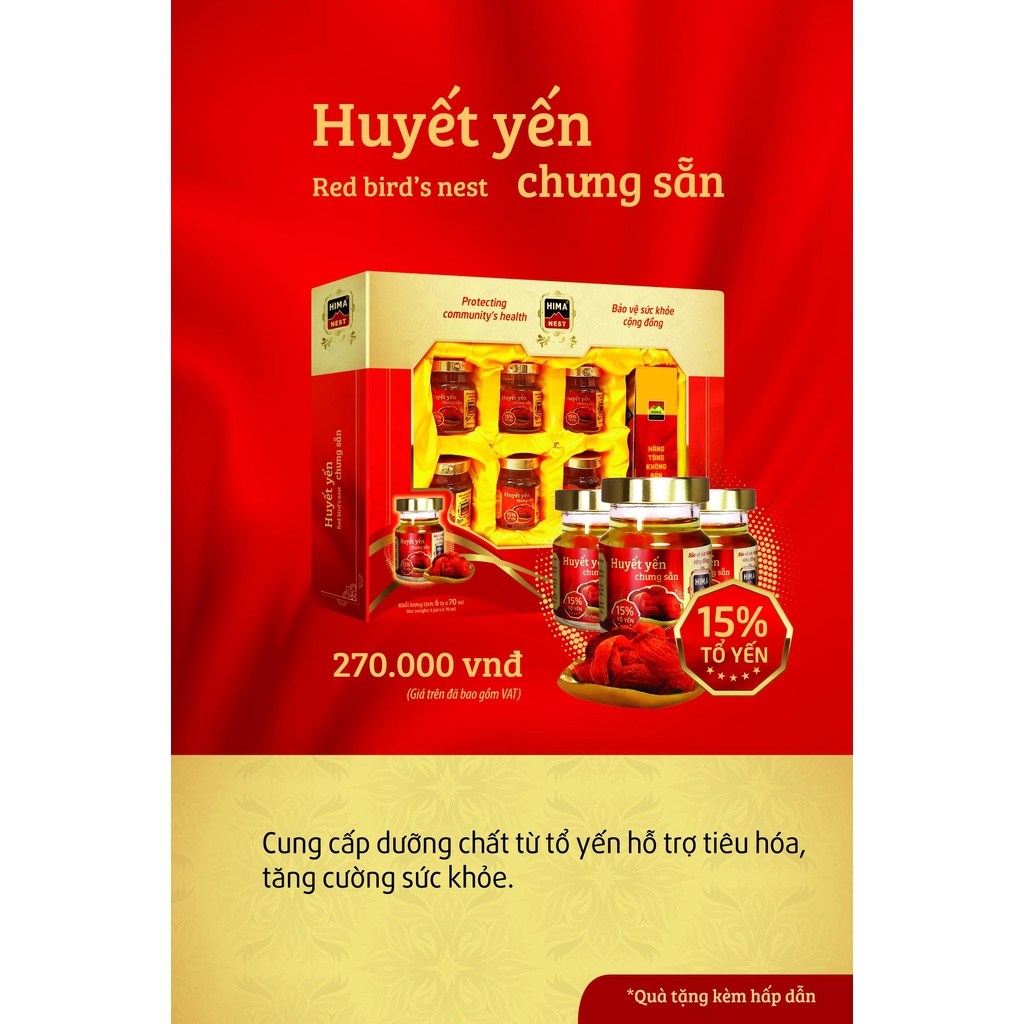 Huyết Yến Chưng Sẵn 6 lọ/ 70ml | BigBuy360 - bigbuy360.vn