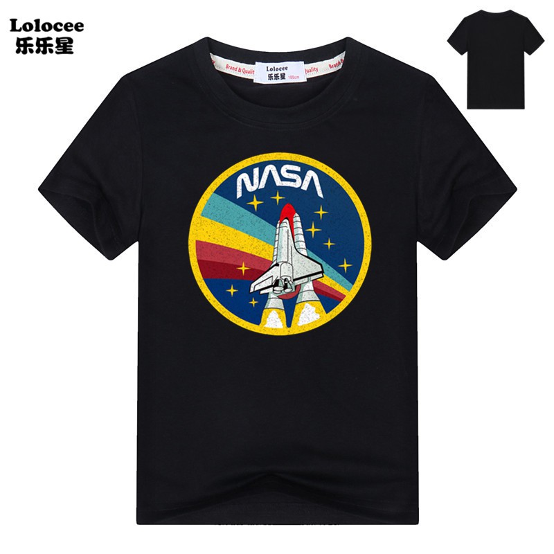 NASA Áo Thun Tay Ngắn In Hình Tàu Con Thoi Vintage Cho Bé