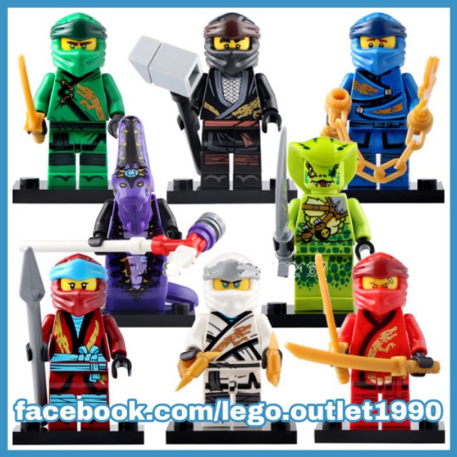 Xếp hình Ninjago đại chiến tộc Rắn Xà Tinh🐍 Lego Minifigures Lele A090 097