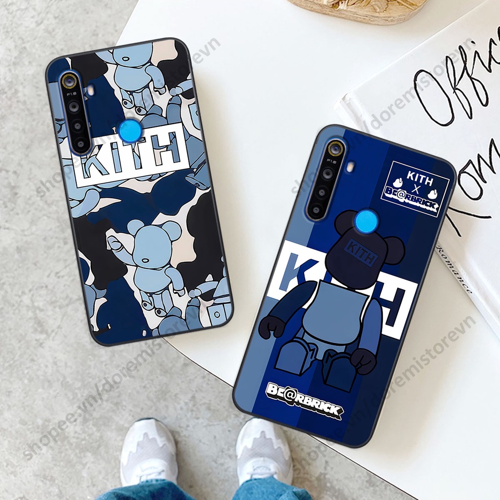 Ốp lưng Realme 5 / 5 Pro / C3 hình kaws, kith, bear brick nổi 3D phong cách độc đáo