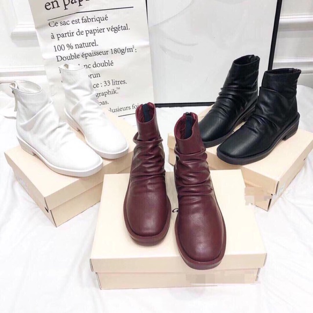 Giày boot nhăn cổ fullbox
