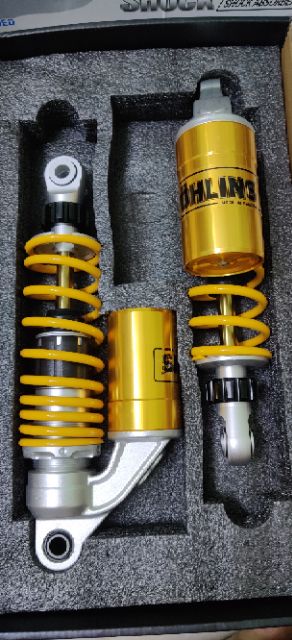 Phuộc sau OHLINS bình dầu mẫu 2019 có núm tăng chỉnh gắn Dr Wave RS WIN MAX TAURUS SIRIUS JUPITER AXELO ELEGANT