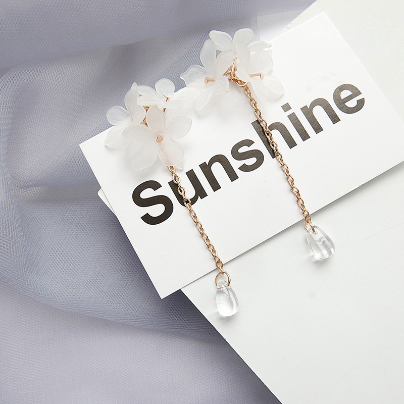 Bông Tai Dáng Dài Hình Giọt Nước Phong Cách Hàn Quốc Đơn Giản Thời Trang