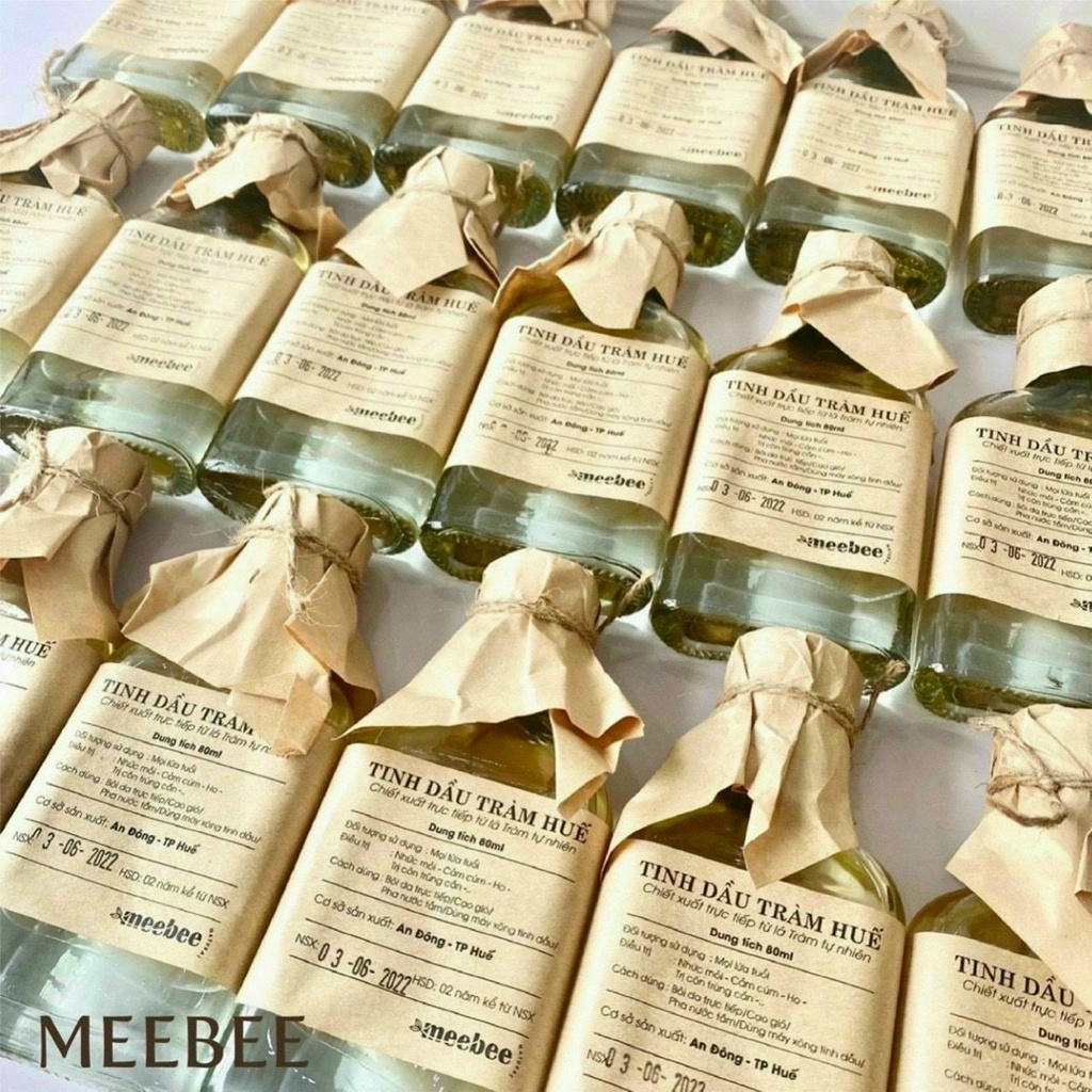 Tinh dầu tràm Huế thiên nhiên nguyên chất Meebee 80ml/100ml