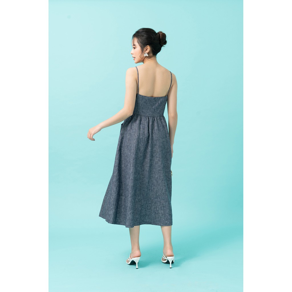 Đầm dài nẹp cúc thân trước 20AGAIN DDW1070 | BigBuy360 - bigbuy360.vn