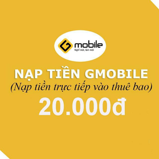Thẻ cào 20k Gmobile