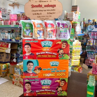 Thùng Sữa Lif Kun túi 110mlx 24 Gói Hương Nho/Sôcola/Cam/Dâu