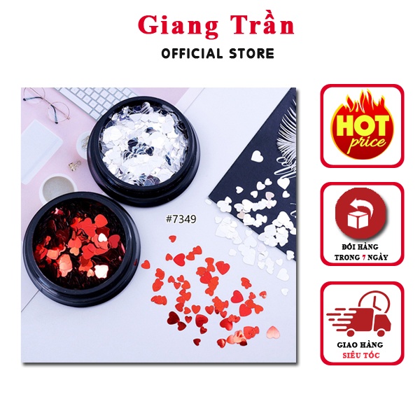 Phụ kiện nail hình trái tim trang trí móng cực xinh