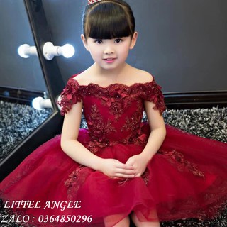 ĐẦM ĐỎ TRỄ VAI NGẮN CAO CẤP