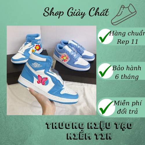Giày Sneaker 💖𝐅𝐑𝐄𝐄𝐒𝐇𝐈𝐏💖 Giày Thể Thao Xanh Dương Cổ Cao Full Size Nam Nữ