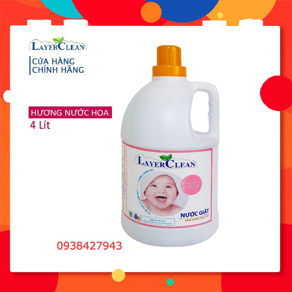 Nước giặt hữu cơ Layer Clean dành cho baby - chai 4L