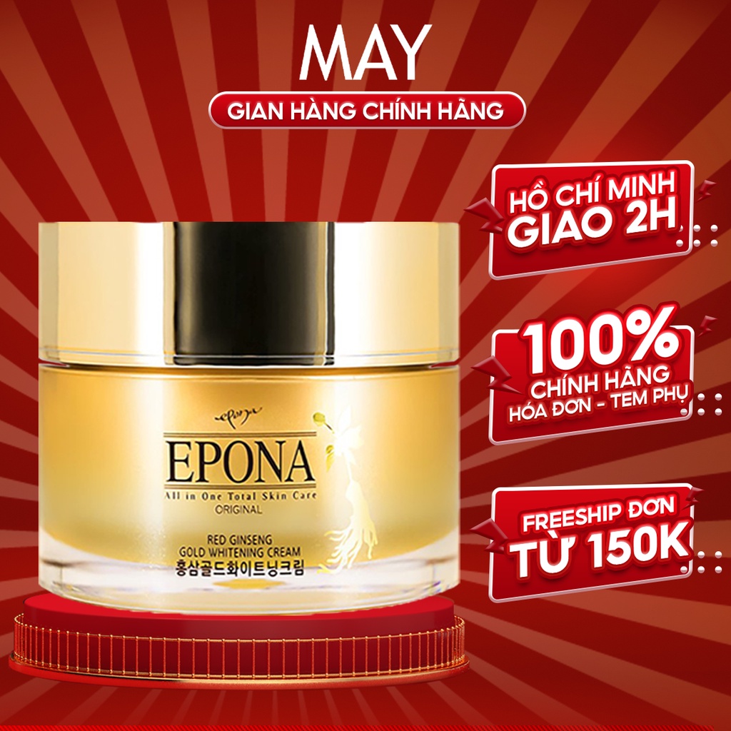 Kem dưỡng xóa mờ thâm nám nếp nhăn chiết xuất hồng sâm EPONA Red Ginseng GOLD 50ml
