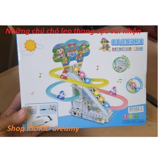 Đồ chơi những chú chó cứu hộ leo thang có nhạc có đèn cho bé