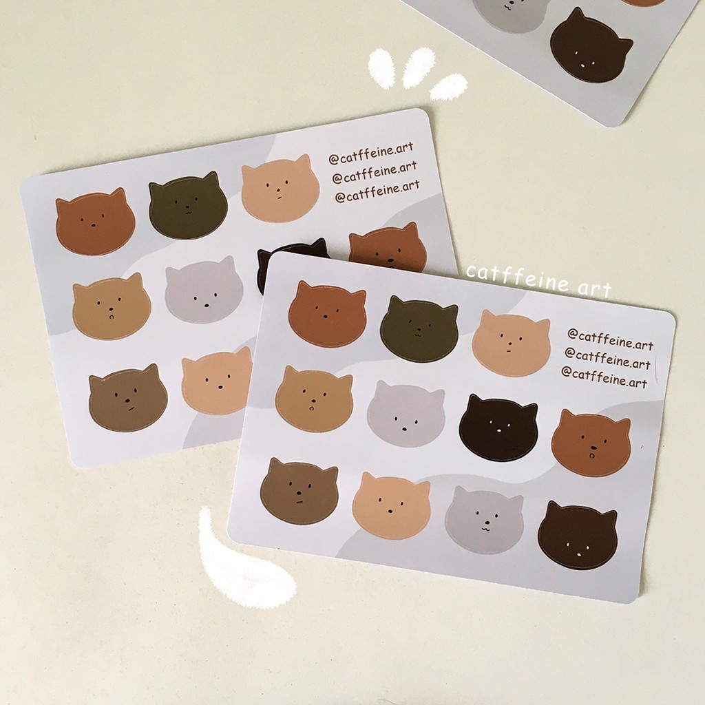 set sticker mèo cảm xúc
