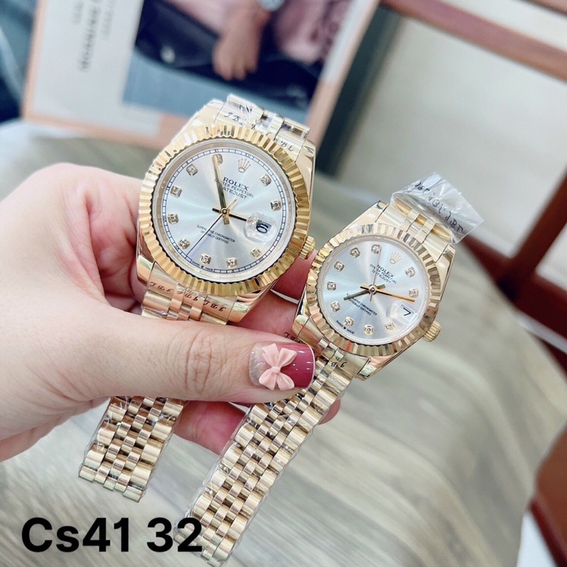 Đồng Hồ Nam Nữ 40/32mm - Đồng Hồ Rolex máy nhật - Bản Cao Cấp Bảo Hành 2 năm