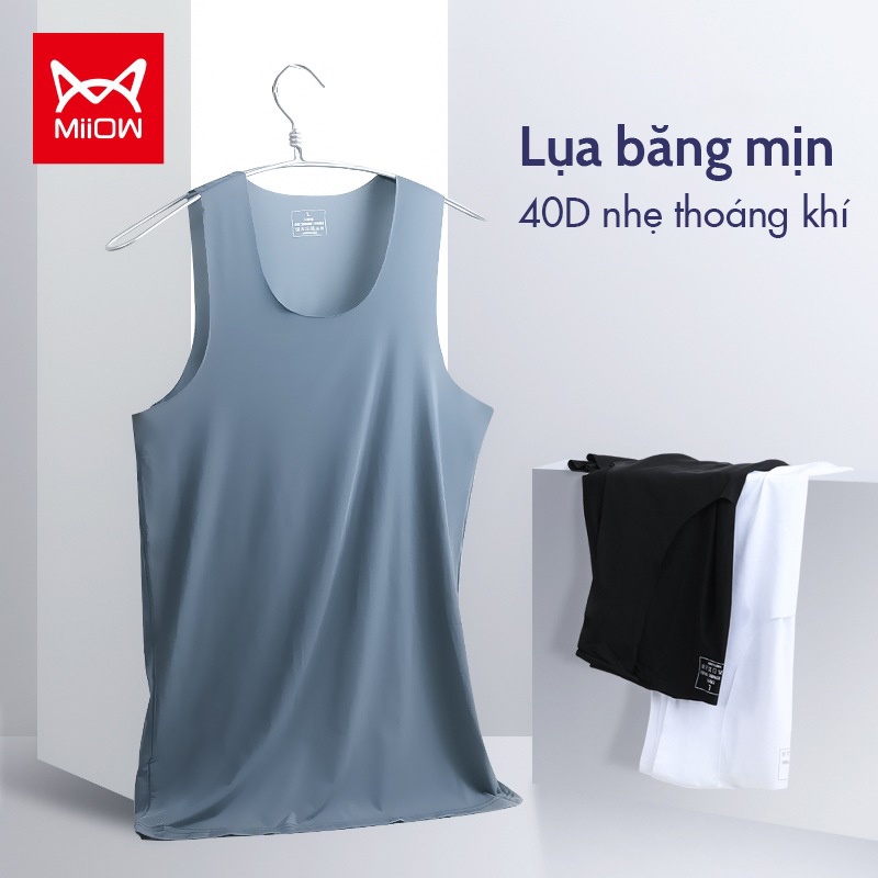 Áo ba lỗ nam Miiow chất liệu thun lạnh co giãn 4 chiều không đường viền