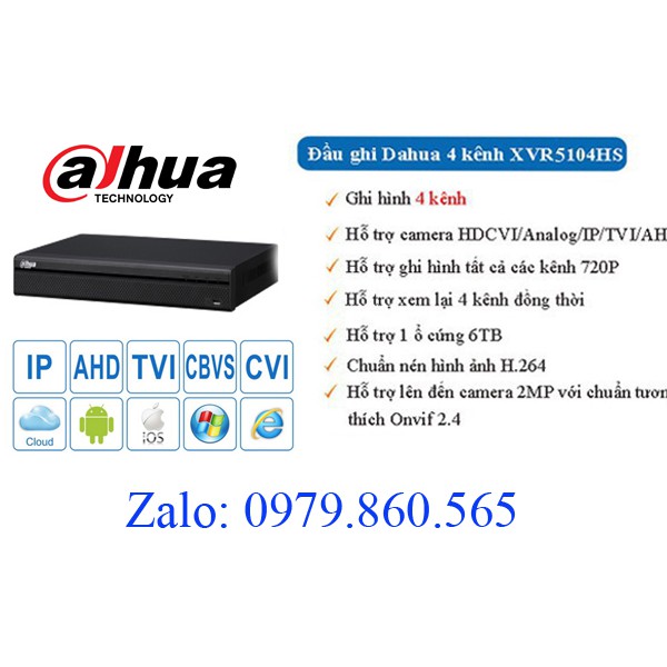 Đầu ghi hình HDCVI Dahua 5104HS