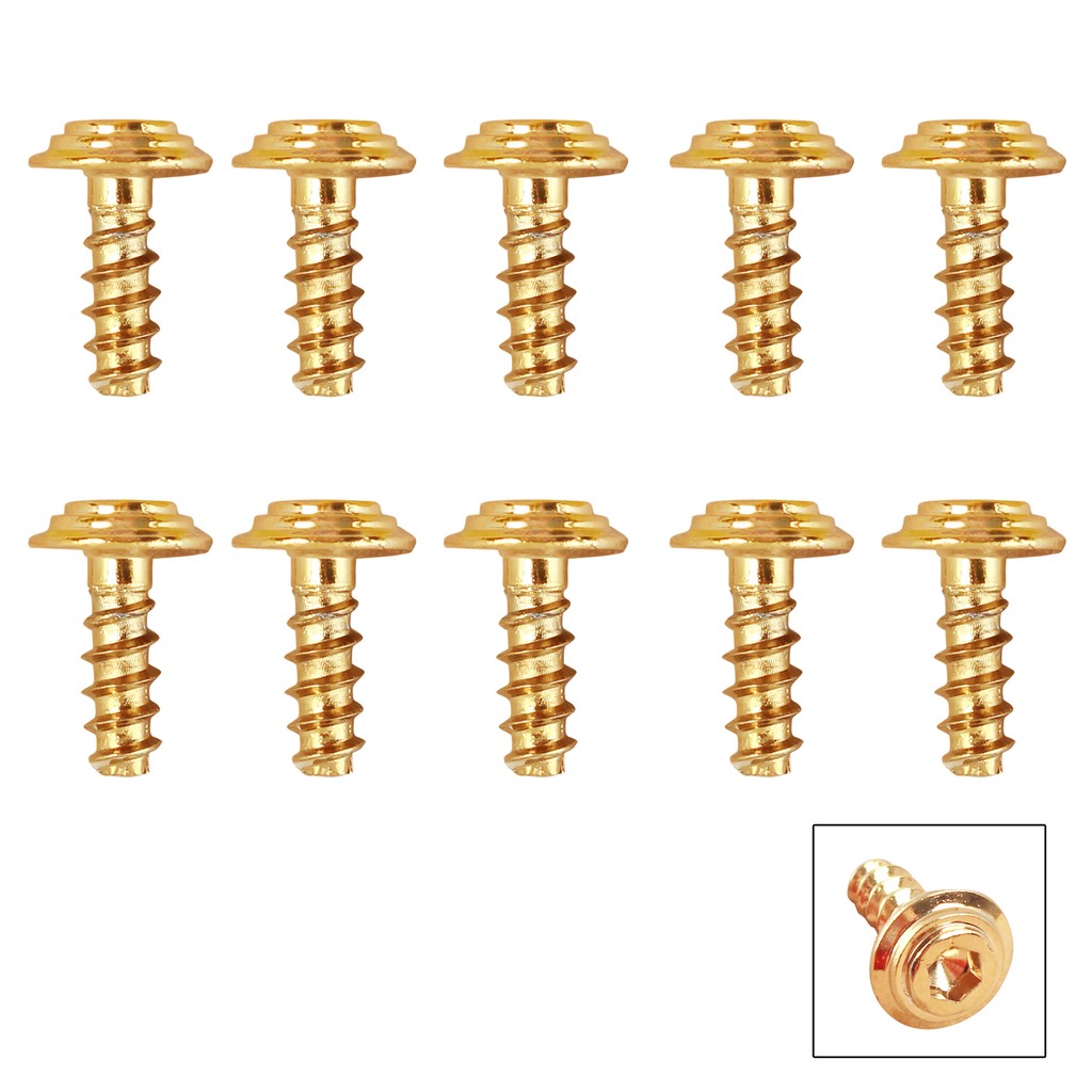 Bộ 10 ốc vít dàn áo xi vàng kiểu Vương Miện - Lục Giác (5x15mm)