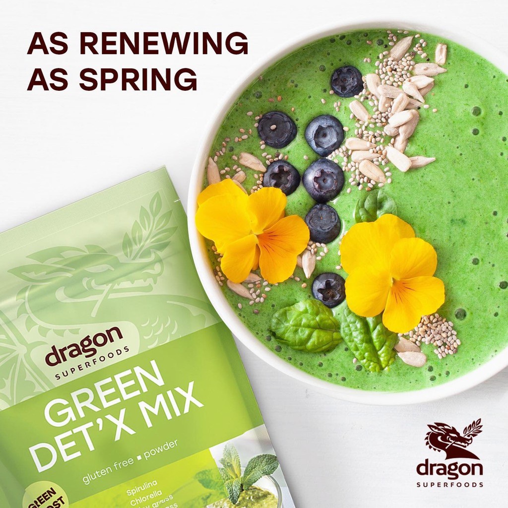 Bột green detox mix hữu cơ 200gr - Dragon Superfoods