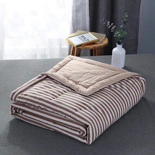 Chăn Mùa Hè, Chăn Cotton Đũi Kẻ Muji Nhật Bản Siêu Mềm, Thoáng Mát, Mẫu Mới Dành Cho Mùa Hè