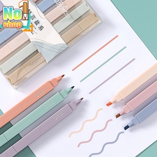 Set 6 bút đánh dấu hai đầu màu huỳnh quang