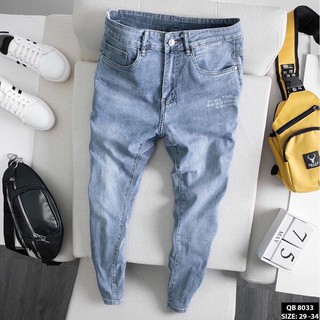 Quần bò nam quần jean co giãn ống côn body dáng skinny