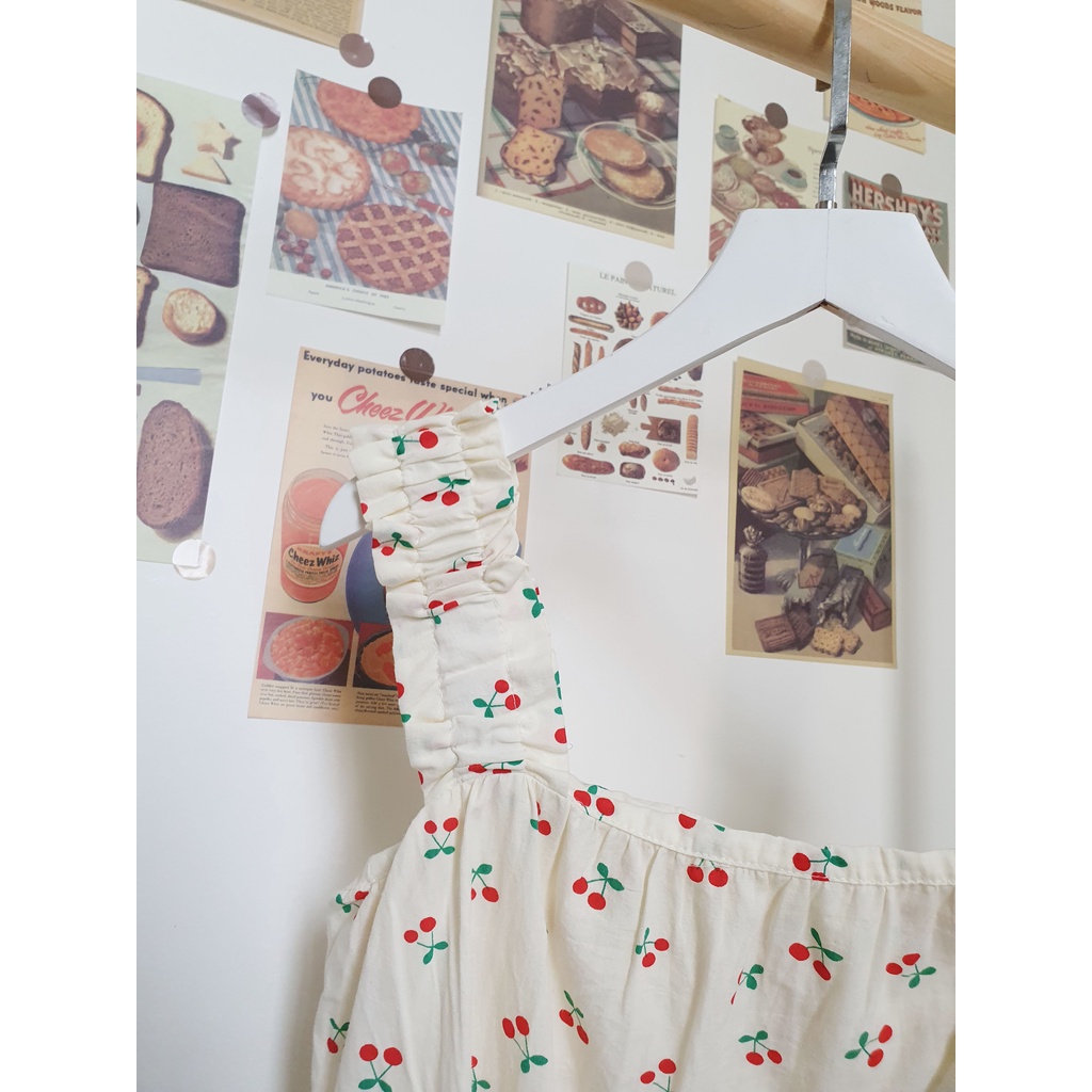 Áo Hai Dây Babydoll Hình Cherry - Penguin House