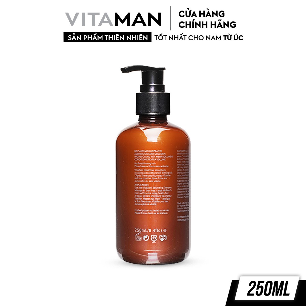 Dầu Xả Làm Phồng Tóc Dành Cho Nam Vitaman Grooming Volumising Conditioner 250ml