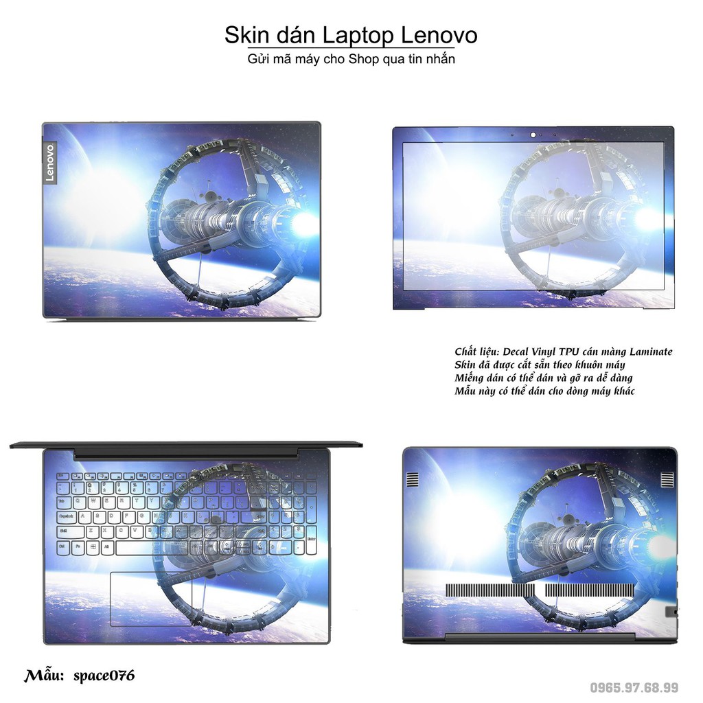 Skin dán Laptop Lenovo in hình không gian nhiều mẫu 13 (inbox mã máy cho Shop)