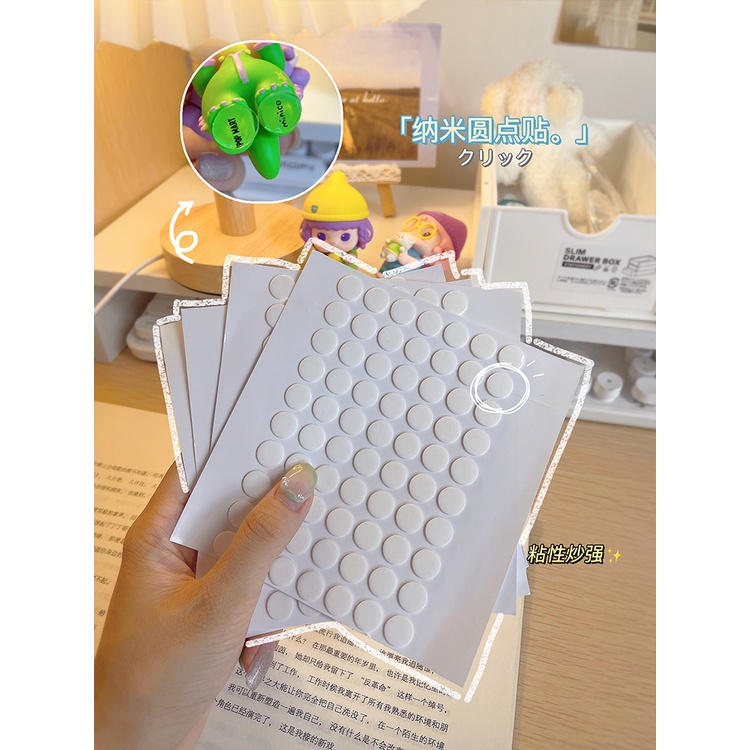 Set 70 Miếng Dán Trang Trí Hộp Búp Bê Chống Đảo Ngược Bằng Tay Không Hằn Dấu Chân
