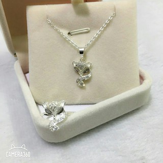Bộ trang sức hồ ly gắn đá trắng