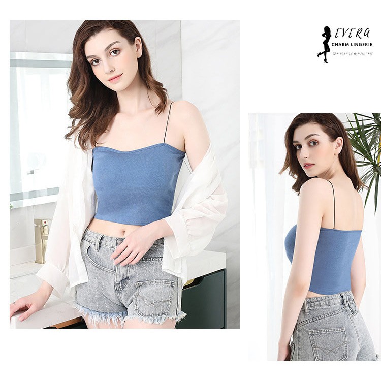 Siêu hot - Áo Bra 2 Dây Mảnh Dáng Lửng - Bra 2055 | BigBuy360 - bigbuy360.vn