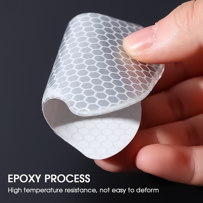 Set 4 Miếng Dán PVC Phản Quang Chống Trầy Chống Trầy Bảo Vệ Tay Nắm Cửa Xe Hơi