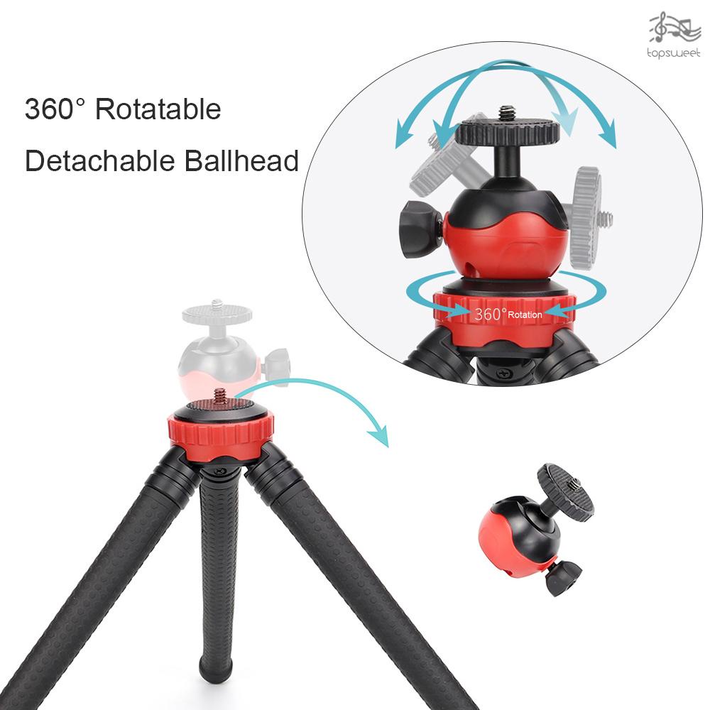 Giá Đỡ Ba Chân Bạch Tuộc Xoay 360 Độ Kèm Ốc Vít 1 / 4 Inch° Phụ Kiện Đầu Bi Chịu Tải 2kg Cho Điện Thoại Thông Minh / DSLR / Action | BigBuy360 - bigbuy360.vn