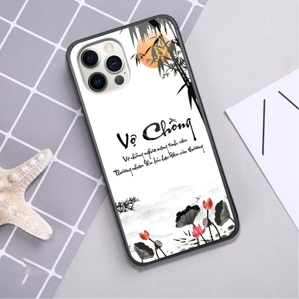 Ốp lưng KÍNH  IP 12 PRO/ 12 PRO MAX / 13 PRO/ 13 PRO MAX / 14 PRO/ 14 PRO  MAX in hình 3D TÀI LỘC-TÂM AN -MÃ ĐÁO