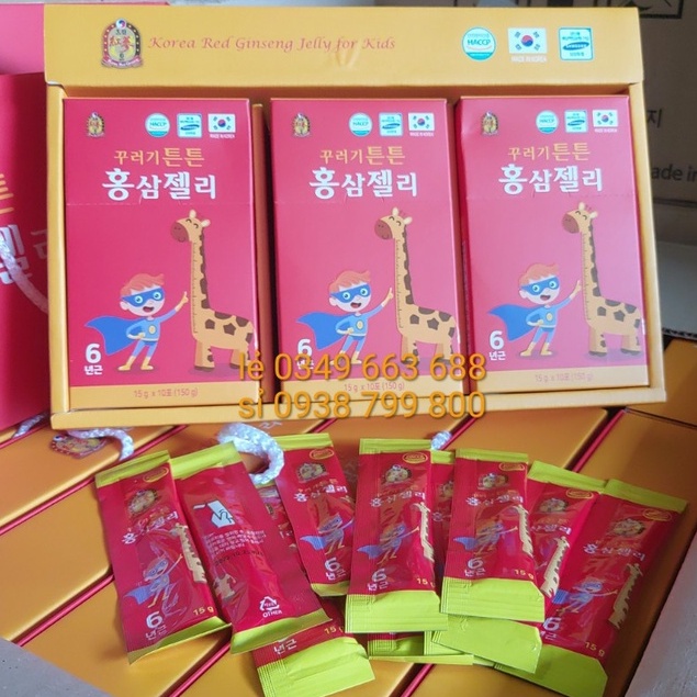 THẠCH HỒNG SÂM BABY HÀN QUỐC HỘP 30 GÓI